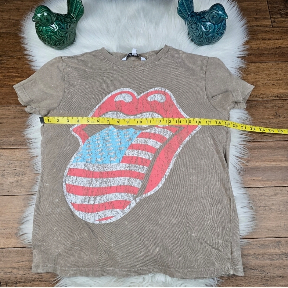 Free People Day Dreamer Elizabeth and James rolling stones tongue tees Small - Picture 11 of 13